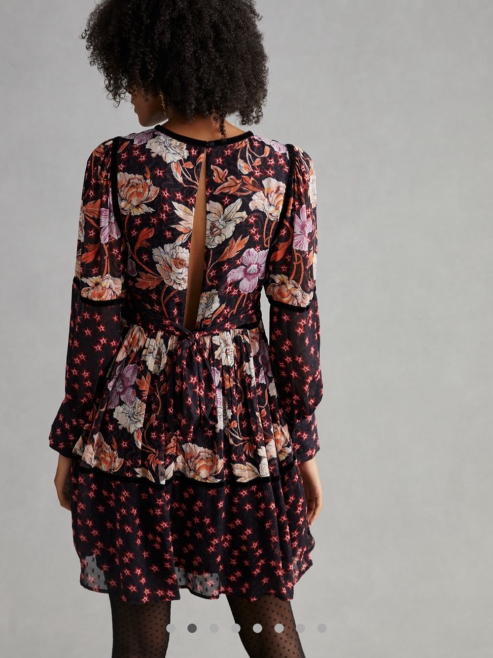 Temperley London × Anthropologie Mixed-Print Tiered Mini Dress size 4 NWT - Picture 2 of 10